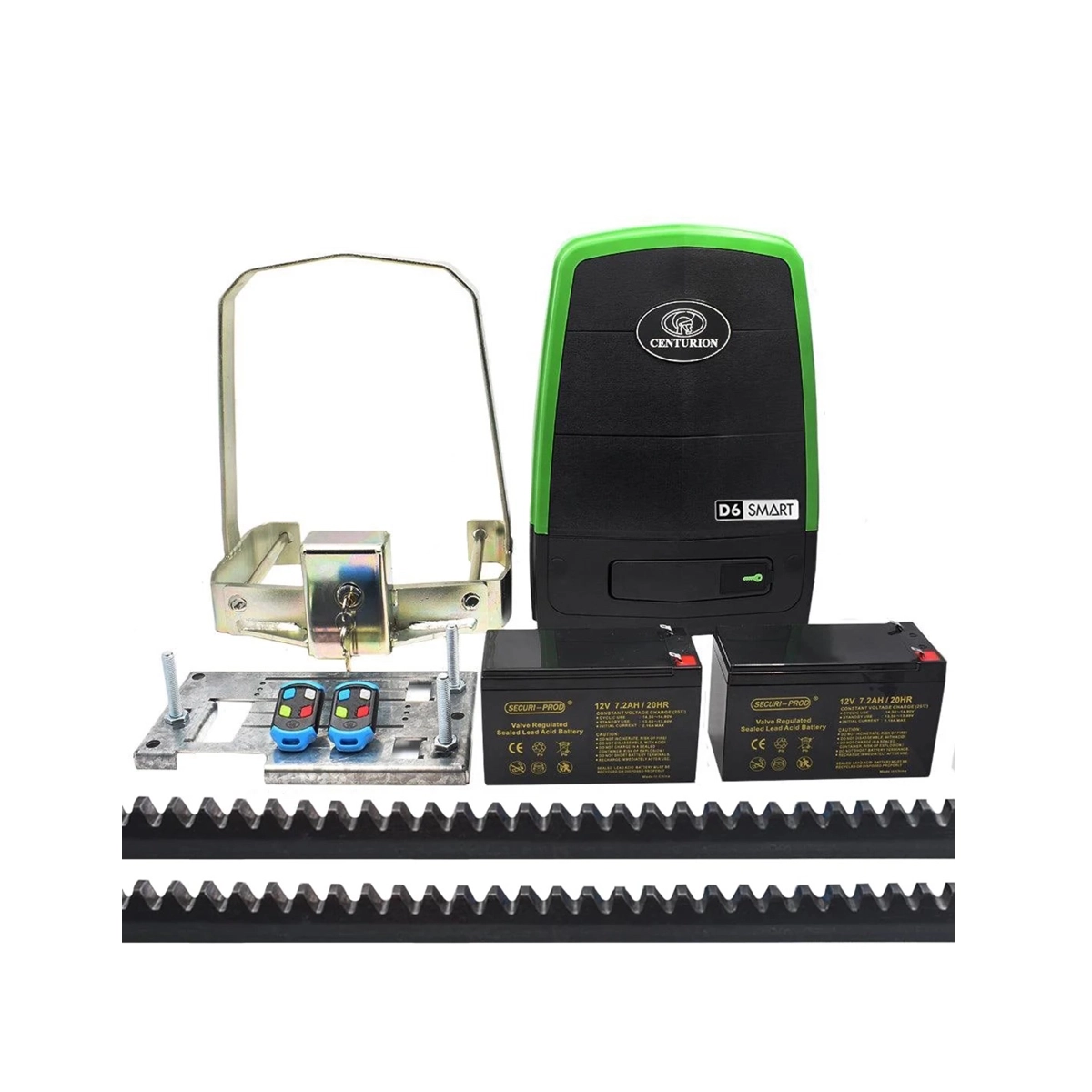 Centurion Gate Motor Full Kit D6 SMART Incl Base Rack Anti-Theft Bracket