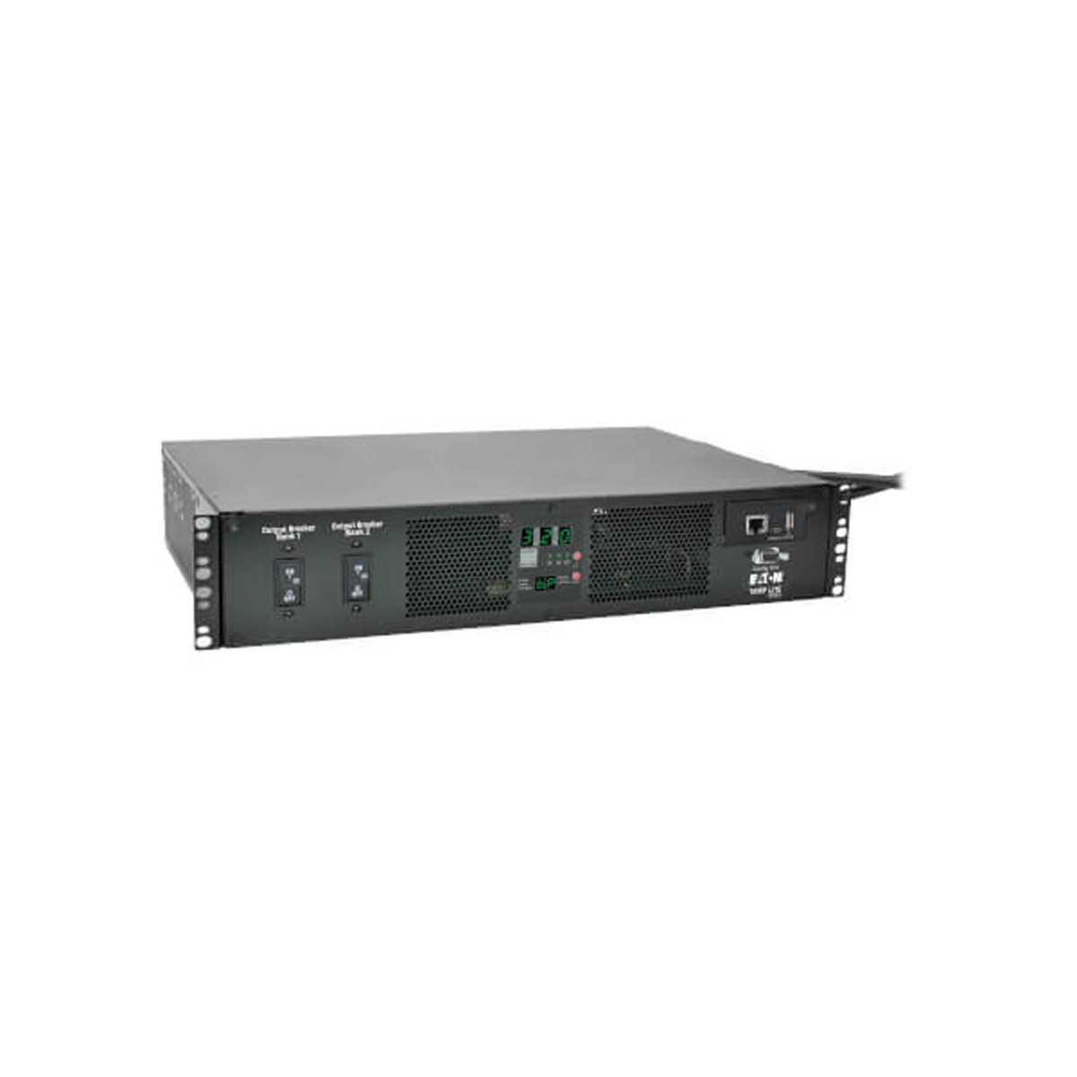 Eaton 7.7kW Single-Phase Switched Automatic Transfer Switch PDU, Two 200-240V IEC309 32A Blue Inputs, 16-C13 2-C19 Outlets, 2U, TAA