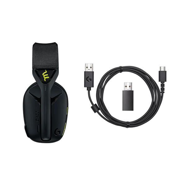 Logitech G435 Lightspeed Wireless Gaming Headset Black and Neon Yellow - Image 2