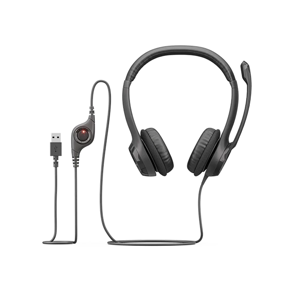 Logitech H390 USB Headset with Noise-Cancelling Mic - Black - Image 4