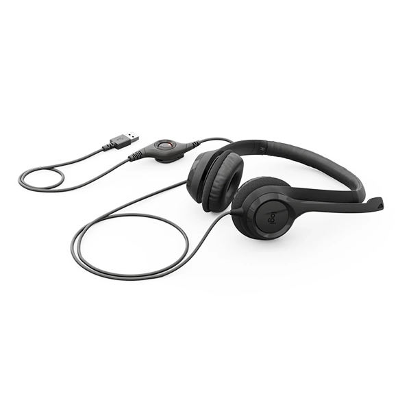 Logitech H390 USB Headset with Noise-Cancelling Mic - Black - Image 2