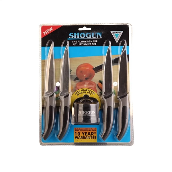 Shogun Knife & Sharpening Set | Utility Knives with Knife Sharpener - Image 2