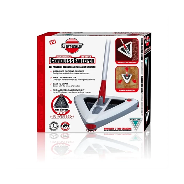 Genesis Cordless Sweeper Tri-brush II | Electric Broom - Image 3