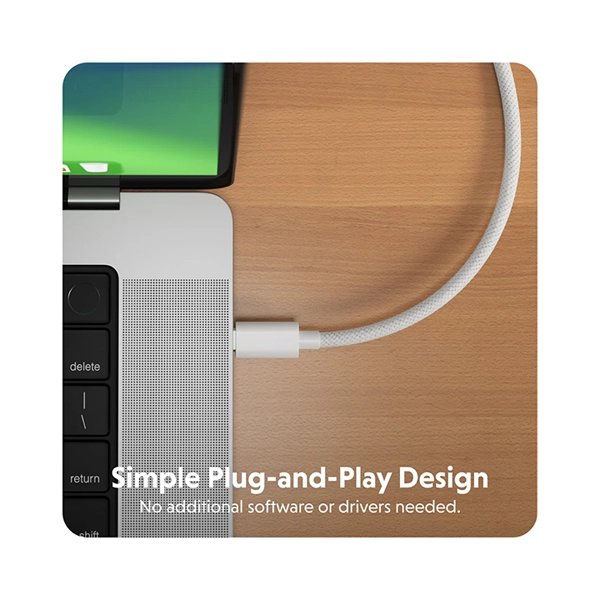 Targus HyperDrive USB-C to HDMI 4K60Hz Cable - White - Image 4