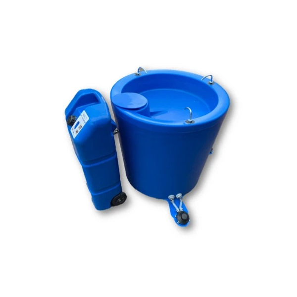 Pioneer Plastics 300l 3 Station standalone wash basin with 60l removable water caddy - Image 2