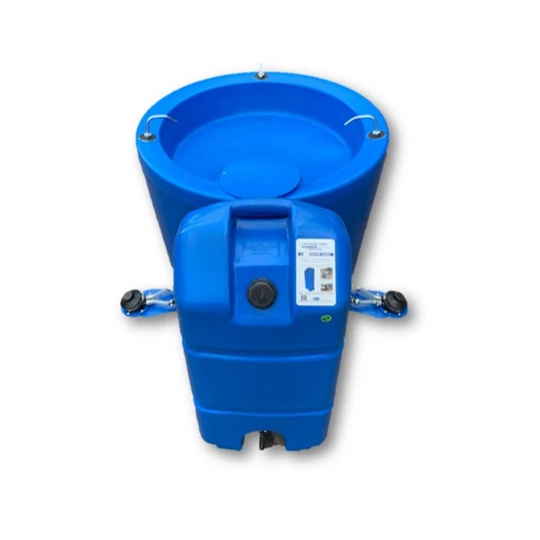 Pioneer Plastics 300l 3 Station standalone wash basin with 60l removable water caddy - Image 4