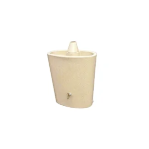 Pioneer Plastics 300L Rainwater tank with Flowerpot Sandstone Oval